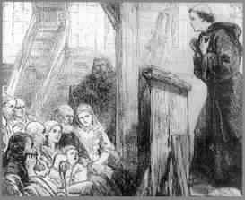 Martin Luther preaching